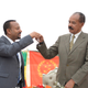 Abiy Ahmed and Isaias Afwerki Re-opening of the Eritrean embassy in the Ethiopian capital Addis Ababa, Ethiopia - 16 Jul 2018 Ethiopia's Prime Minister Abiy Ahmed (L) and Eritrea's President Isaias Afwerki (R) attend the re-opening of the Eritrean embassy in the Ethiopian capital Addis Ababa, Ethiopia, in a brief ceremony 16 July 2018. The leaders declared their 'state of war' over one week ago and Isaias spent the weekend in Ethiopia. Eritrea reopened its embassy in Ethiopia 16 July in further evidence of a rapid thaw between two countries that a week ago ended two decades of military stalemate over a border war in which tens of thousands died.